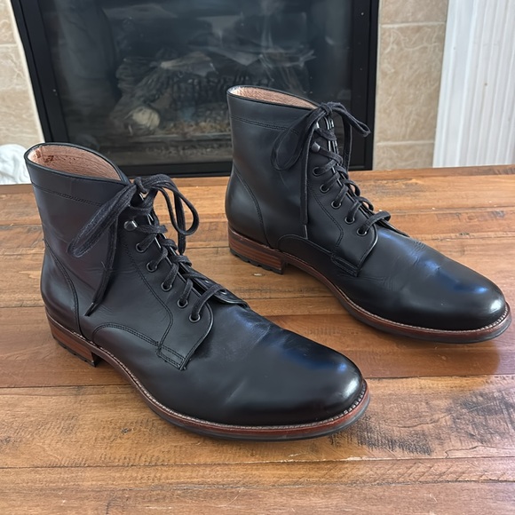 Warfield & Grand Black Leather Ankle Boots 13 - Picture 2 of 10